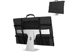 CURMIO Travel Carrying Bag Compatible with Apple 27" iMac Desktop Computer, Protective Storage Case Monitor Dust Cover with R