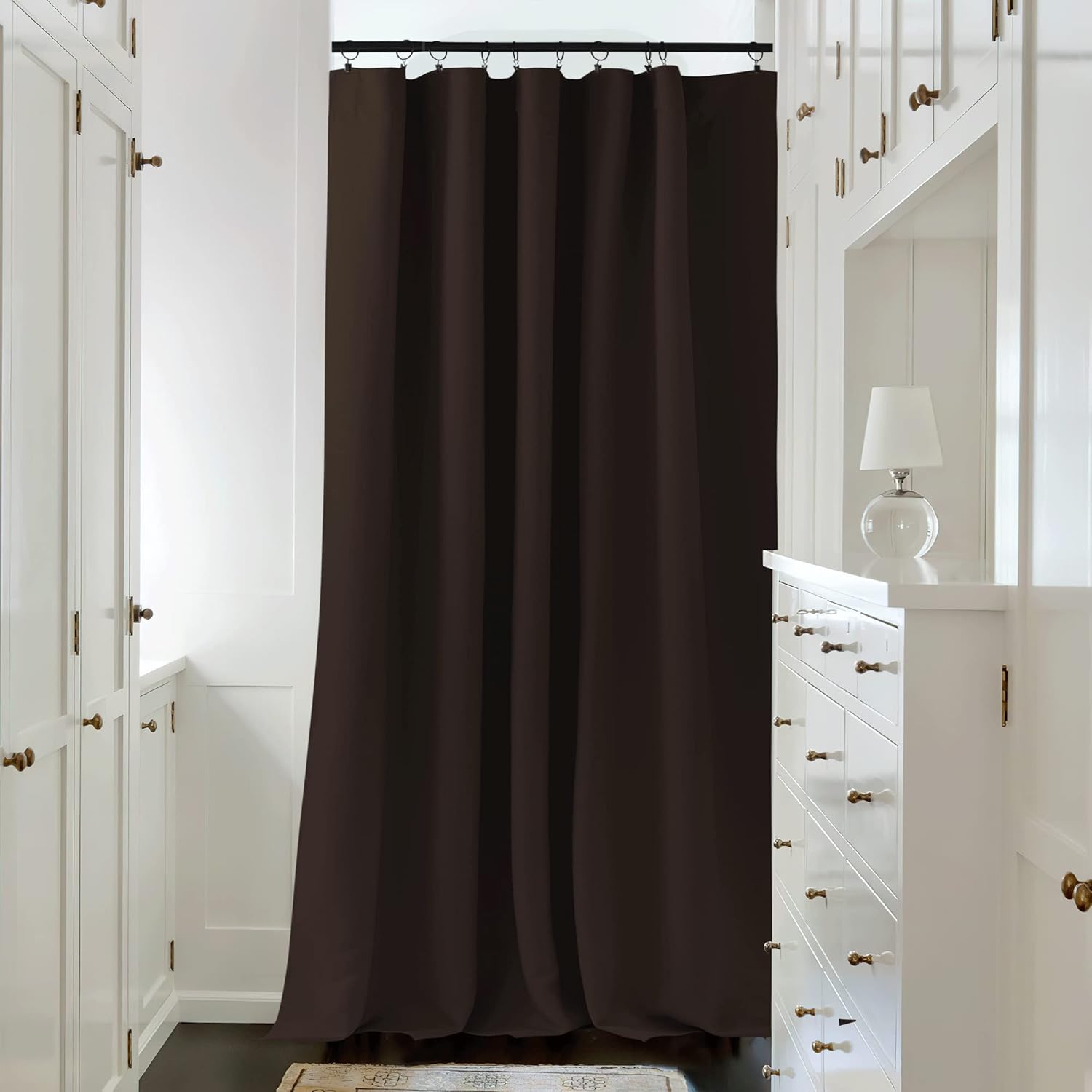 Outdoor Curtains - NICETOWN Window Curtains Blackout Panel - Solid Rod Pocket and Back Tab Thermal Insulated Blackout Drape for Theater (Toffee Brown, 70 inches x 108 inches, 1 PC)