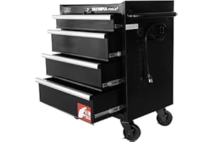 Olympia Tools 27-Inch Rolling Tool Cabinet with 4 Drawers - Mobile Tool Chest with Ball Bearing Slides and Fully Extendable Drawers for Garage Storage
