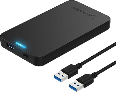 SABRENT 2.5 USB SSD Enclosure UASP Tool-Free Aluminum EC-UASP