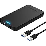 SABRENT 2.5 Inch SATA to USB 3.0 Tool Free External Hard Drive Enclosure [Optimized for SSD, Support UASP SATA III] Black (EC