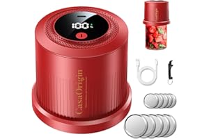 CASAORIGIN Electric Mason Jar Vacuum Sealer Kit with 10 Canner lids and Can Opener for Regular and Wide Mouth Jars