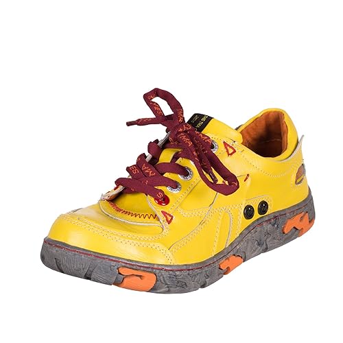 TMA EYES 4167 Schnürer Gr.36-42 mit bequemen perforiertem Fußbett , Leder super robuster Schuh der neuen Saison. ATMUNGSAKTIV