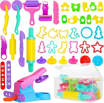 Jiosdo Dough Tools and Cutters 40 Pcs Set with Storage Box