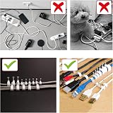 Fippy 600PCS Cable Clips Black White Nail Assortment 4-12mm Wire Management view 3