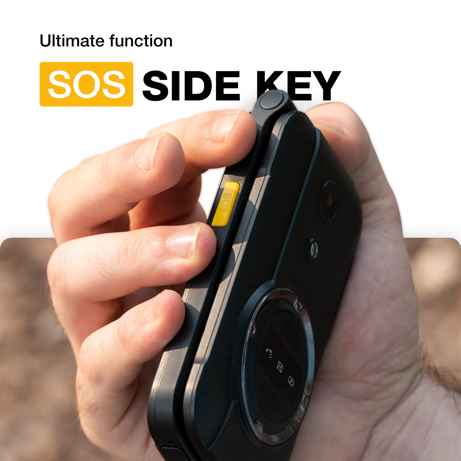 AGM M8 Rugged Flip Phone, 4G LTE Basic Cell Phone, Simple Mobile Phones, Waterproof/Drop-Proof, SOS Side Key, Speed Dial, 104dB Powerful Speaker, Large Keypad/Fonts, Dual SIM Cards, for T-Mobile ONLY