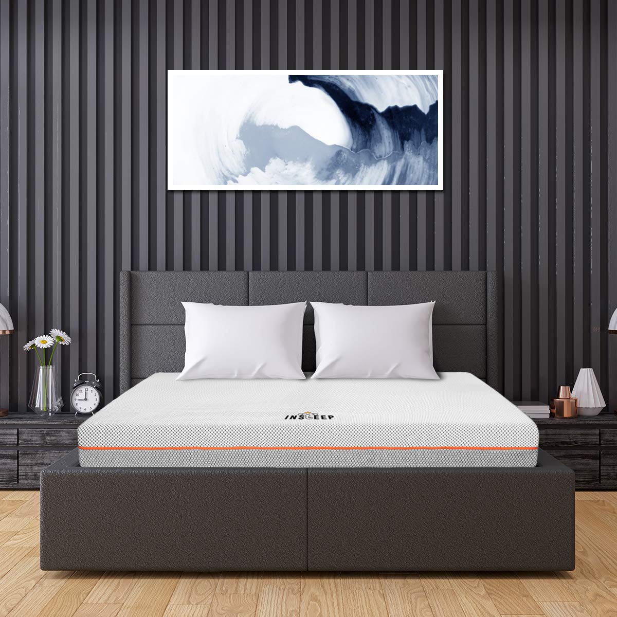 Queen Size Orthopaedic Memory Foam Mattress in a Box 78X60X5 Insleep