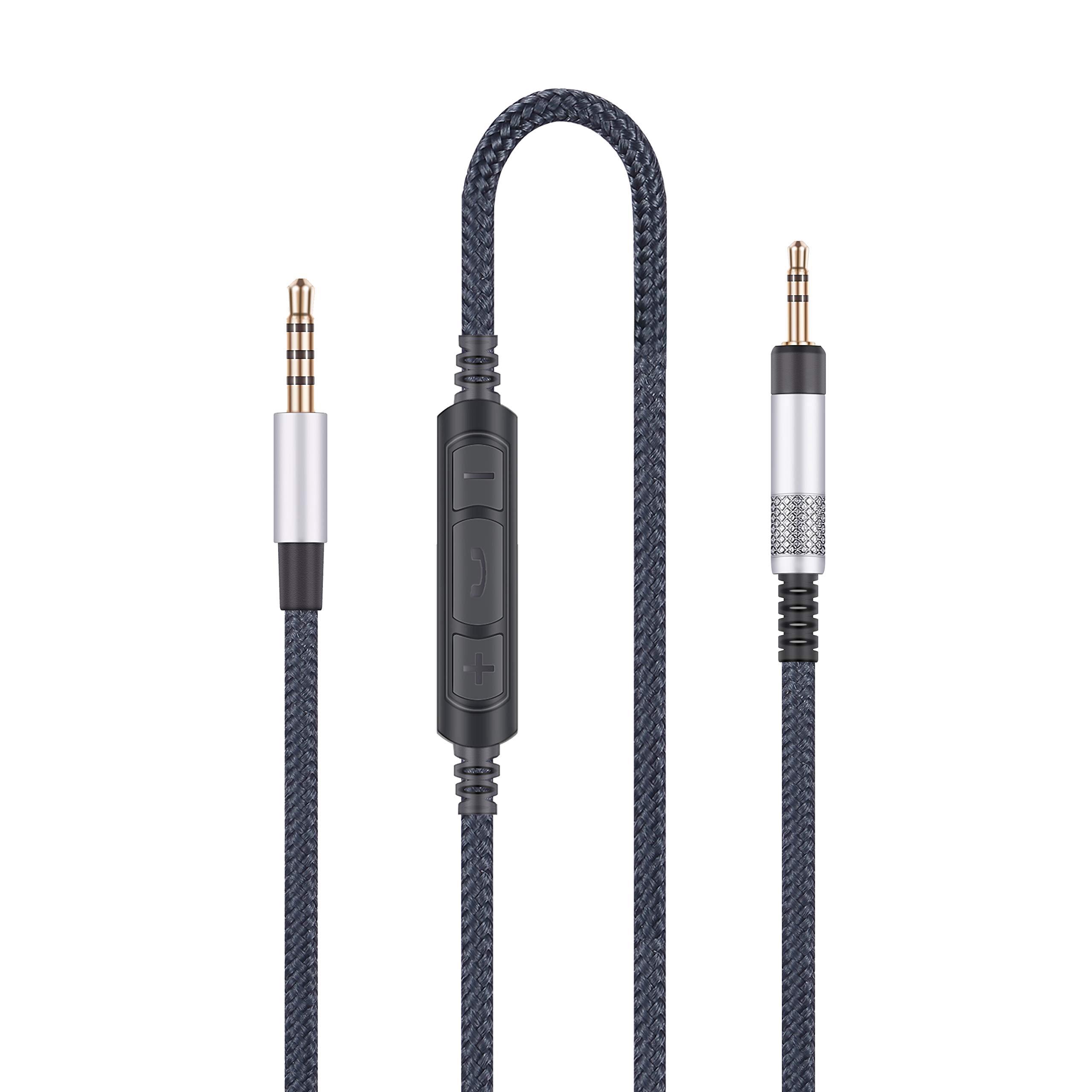 Audio Replacement Cable Compatible with Bose QC25, QC35, QC35II, QuietComfort 25 35 Headphones, Audio Cord Compatible with Samsung Galaxy Huawei Android with in-Line Mic Remote Volume Control