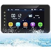 Geloo 2025 Upgraded Marine Stereo with Wireless CarPlay and Android Auto, Portable 8'' Wireless Carplay Touchscreen, Waterproof IPX6 Marine Multimedia Player for Marine, ATV, Boat, BZR, Golf Cart