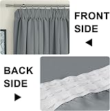 H.Versailtex Blackout Curtains 2 Panels 46x72 Room Darkening Frost Grey view 5