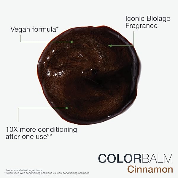 BIOLAGE COLOR BALM | SEMI-PERMANENT COLOR DEPOSITING CONDITIONER | FOR VIBRANT, HYDRATED HAIR | CINNAMON | VEGAN | 8.5 FL. OZ. | 8.454 FL. OZ