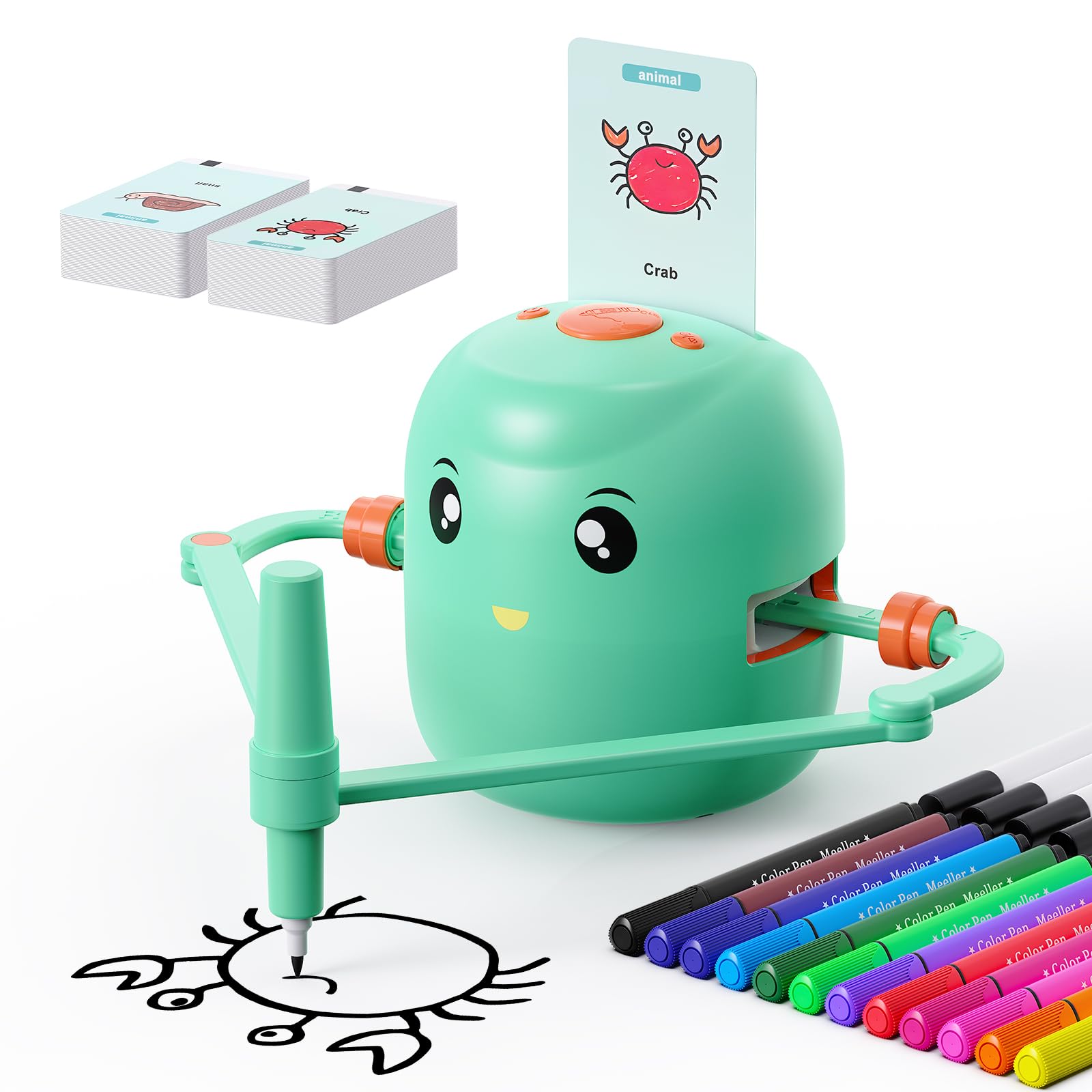 Photo 1 of Smart Drawing Robot for Kids,Montessori Educational Painting Toy for 5+ with Voice Interaction&16 Color Pens,Magic Drawing Robot with 150 Learning Word Cards,Ideal Gift for 5+ Year Old Boys Girls