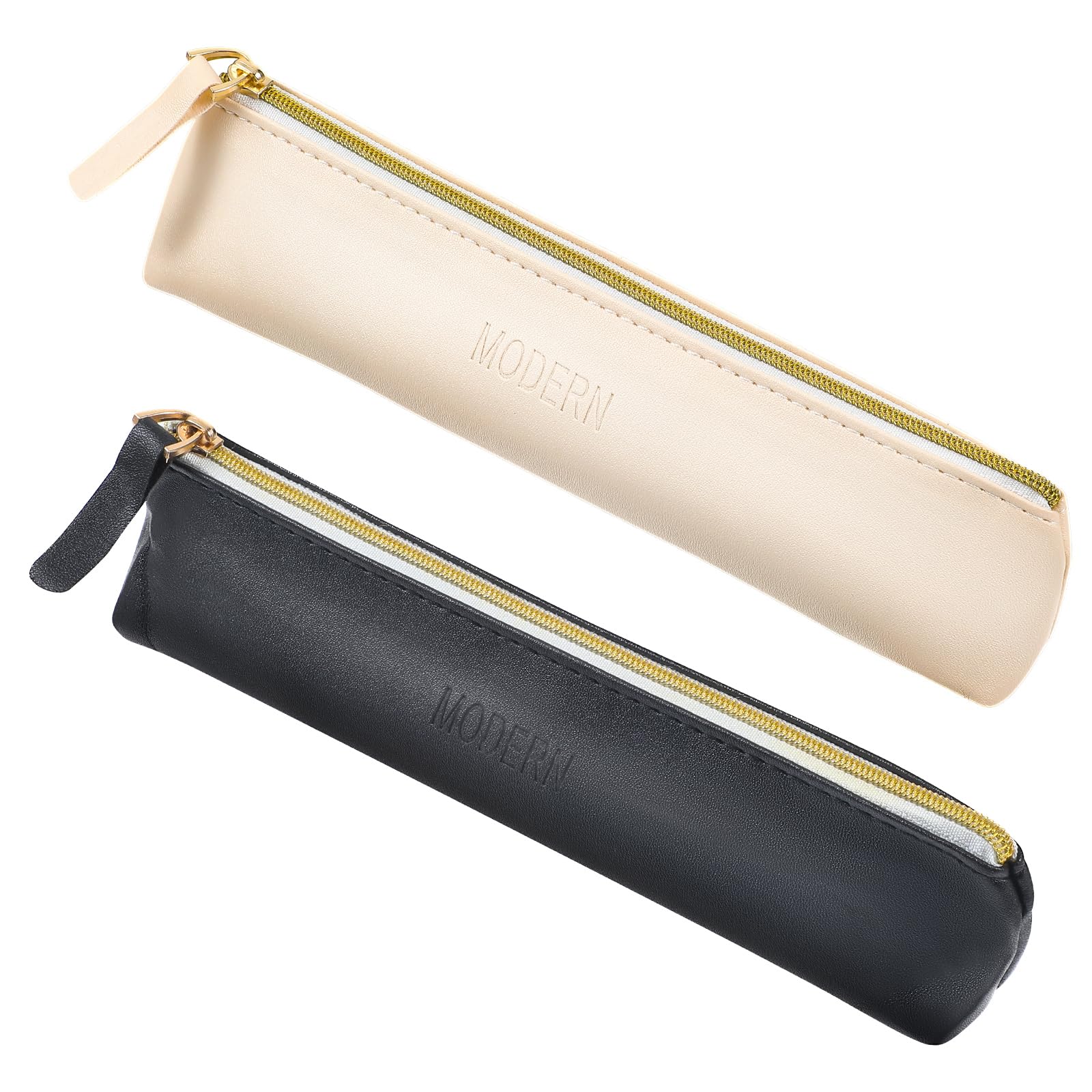 2pcs Mini Cosmetic Pouch for Purse - Leather Makeup Bag with Zipper - Portable Cosmetic Organizer for Women and Girls