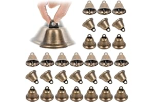 30PCS vintage bronze bells,bells for crafts, small jingle bell (30)