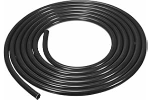AOCISKA 10 Ft Silicone Vacuum Tubing,Universal High Performance Automotive Silicone Vacuum Tubing Hose line,1/4" Inner Diameter Hose,automotive Replacement Vacuum Hose Line(Black)