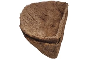 FDGARDEN 2PCS Half Round Replacement Coco Liner for Hanging Basket Wall Flower Basket, Half Circle Wall Planter Coconut Fiber Plant Basket Liner for Garden Planter Flower Pot (10 inch)