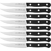 HENCKELS Solution Razor-Sharp Steak Knife Set of 8, German Engineered Informed by 100+ Years of Mastery,Black