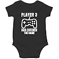 Crazy Bros Tee's Player 3 Has Entered the Game Baby Bodysuit Funny Infant Boy Outfit Cute Unisex Comfy Humor
