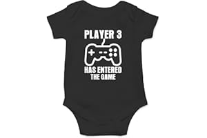 CRAZY BROS TEES Crazy Bros Tee's Player 3 Has Entered the Game Baby Bodysuit Funny Infant Boy Outfit Cute Unisex Comfy Humor
