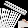 Lainballow 50 Pcs Glue Strips with Mesh Backing, Thermal Glue Strips for Book Binding for 80-110 Sheet Capacity, Hot Melt Adhesive Book Repair Tape for Albums Crafts Textbook Books, 11'' × 0.5''