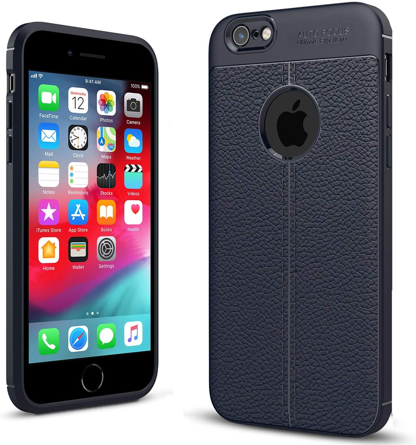 FinestBazaar iPhone 6 Plus / 6s Plus 5.5" Case Ultra Light ShockProof Protective TPU Grip Silicone Slim Thin Cover For Apple iPhone 6 Plus / 6s Plus 5.5" Navy Blue + Free Film Screen Protector