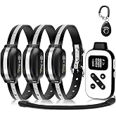 PetJoy Shock Collar for 3 Dogs, Bark &amp; Training Collar Combo | Automatic Bark Collar with Remote, 2-in-1 Training System, 2 Modes: Simultaneous or Independent Control for 3 Dogs
