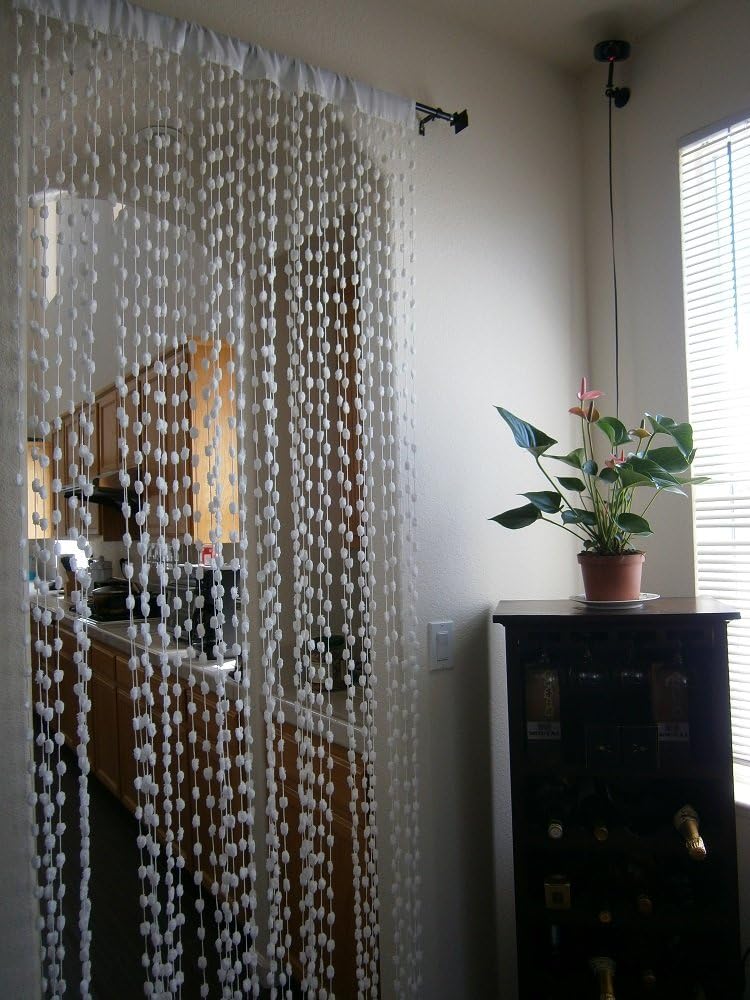Amazon 40x90" String Curtain with Fur Ball for Windows B00GB8N0CU