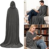 Wearable Blankets Hoodie for Women and Men Birthday Gifts for Women Men Fleece Hooded Blanket for Adult Large Grey Mom Dad Great Birthday Christmas Gifts Idea(70 * 62in)