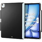 Magic Keyboard Compatible Case for iPad Air 11 inch M4 with Pencil Holder | Slim Cover with Smart Connector for Air 11 M4 2026/M3 2025/M2 2024 10.9" iPad Air 4/5/6th &amp; Smart Keyboard Folio, Black