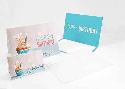 Briefumschlaege24 Plus 25 Set Splendida Compleanno Biglietti Buste Segnaposto Happy Birthday Muffin A6 Amazon It Cancelleria E Prodotti Per Ufficio