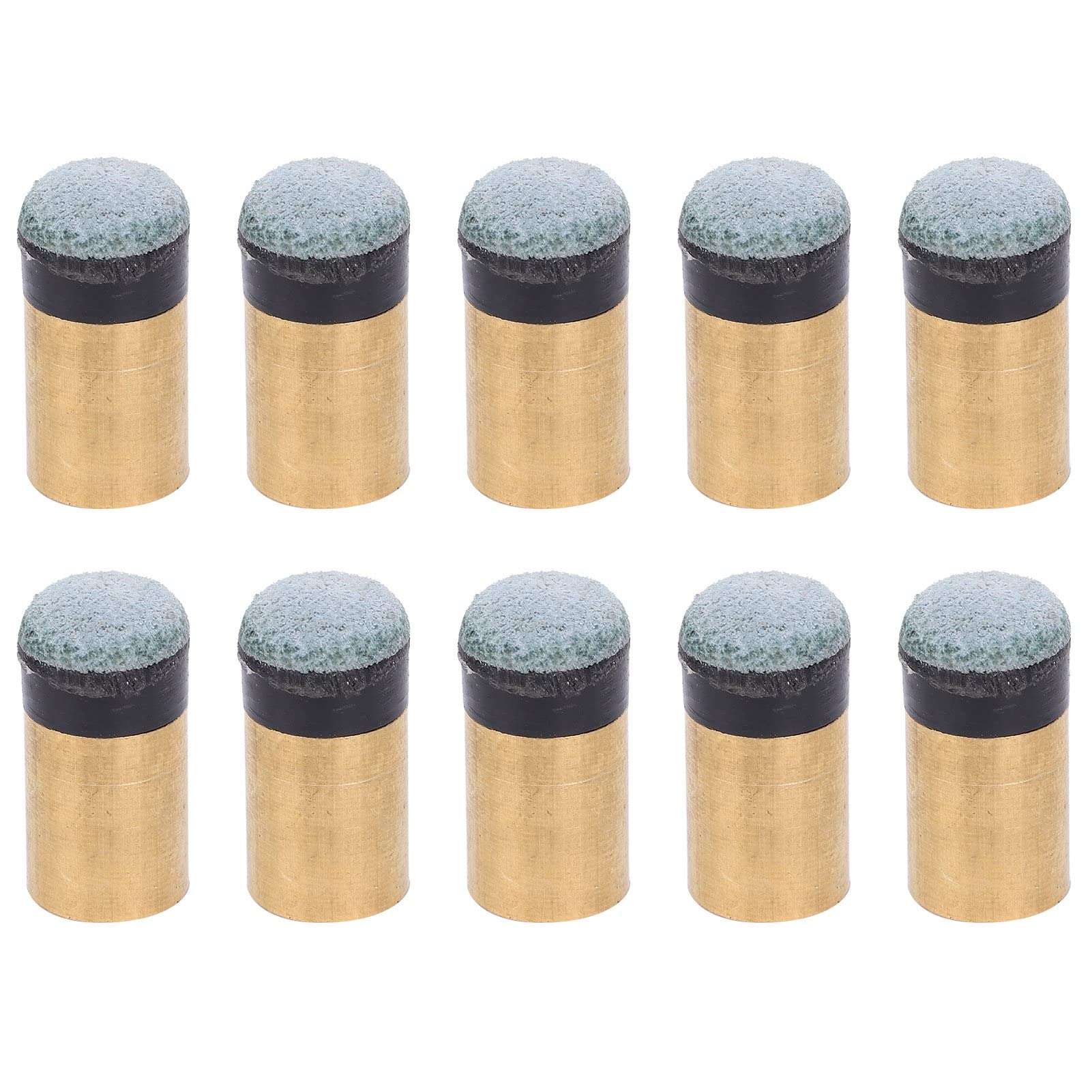 Hapivida 10pcs Screw on Pool Cue Tips, 10 mm Billiards Snooker Pool Cue Tips with Hard Leather, Replacement Accessories for Game Room Leisure Sports(10mm)