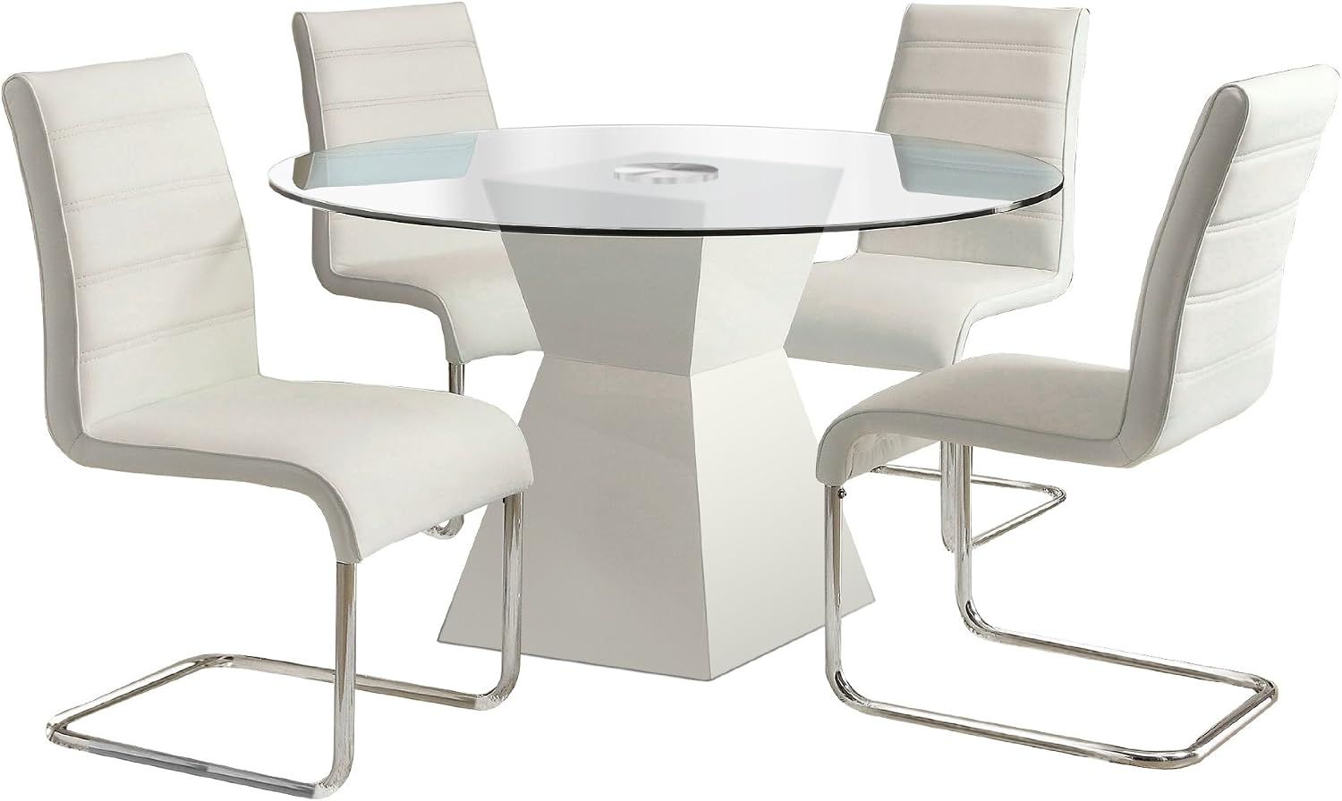 Black Finish Furniture of America Ethervale Modern Round ...