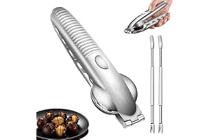 Nutcracker Chestnut Opener, 304 Stainless Steel Chestnut Cutter Tool Chestnut Clip Macadamia Nut Knife,Walnut Opener,Metal Nu