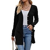 Witsmile Women’s 2025 Fall Fashion Cardigan Lightweight Soft Knit Cardigan for Women Long Sleeve Open Front Coat with Pockets