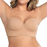 LeSensuel Strapless Bra Underwire Bras for Women Non Slip - Bras for Women Full Coverage