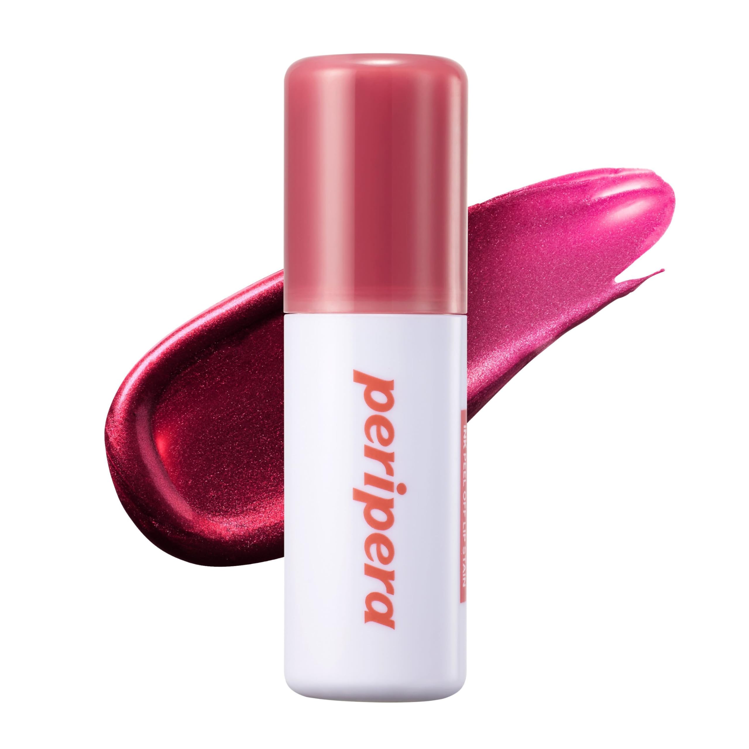 Photo 1 of Peripera Ink Peel Off Lip Stain - Long Lasting, Transfer-Proof, Waterproof Korean Lip Tint with Color-Changing Peel-Off Formula (02 DEAR ROSE)