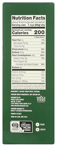WHOLE FOODS MARKET, ORGANIC PIPE RIGATE, 16 OUNCE
