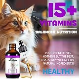 GMOLARSUSCO Cat Multivitamin Drops 15 in 1 Glucosamine Cranberry Immune Support view 7
