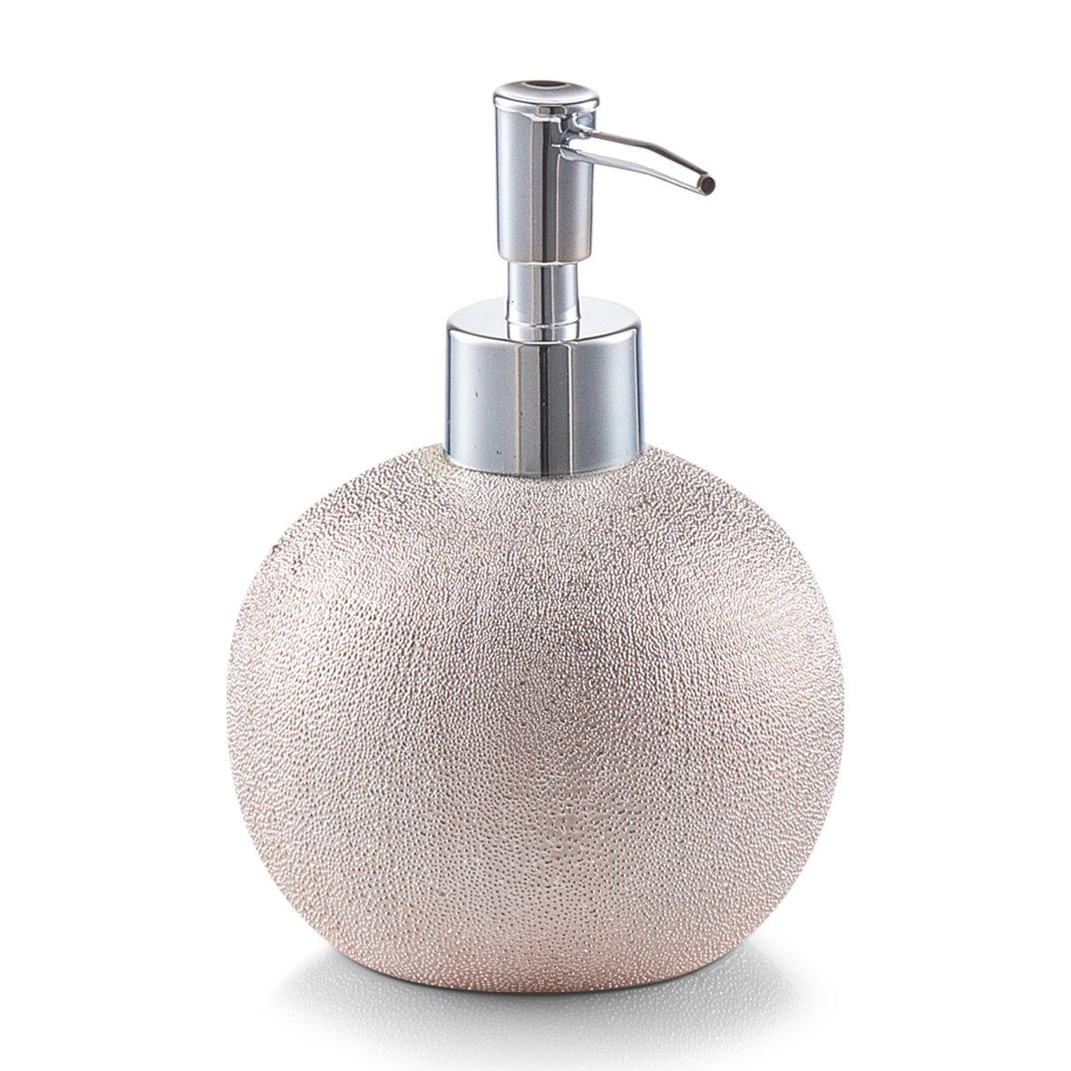 Zeller Glitter 18750 Soap Dispenser Stoneware Rose Gold Approx. Diameter 10.3 x 14.5 cm