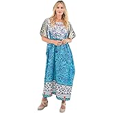 Miss Lavish London Short Caftan Beach Dress, Plus Size African Kaftan, Womens Resort Wear, Cruise, Caribbean Vacation Coverup