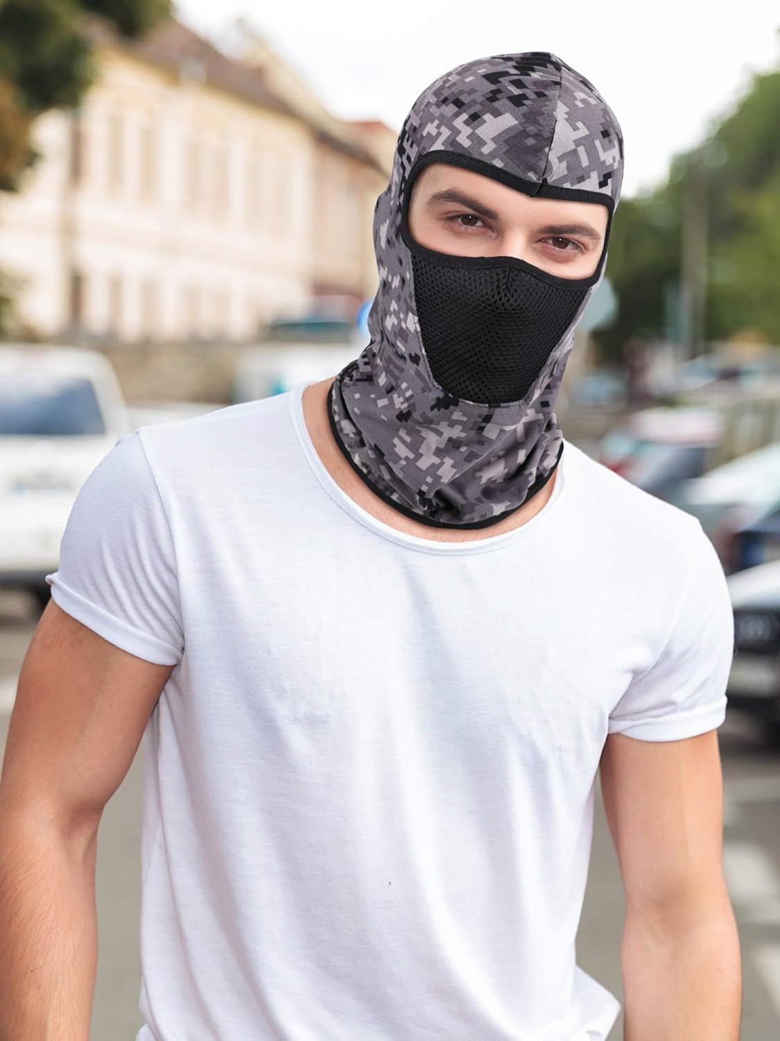 9 Pieces Summer Balaclava Face Cover Breathable Sun Dust Protection Neck Gaiter Scarf Full Face Cover for Outdoor Activities (Camouflage) at  Men’s Clothing store