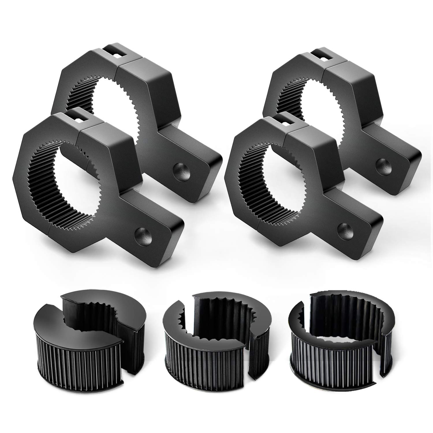 Nilight Paquete de 4 soportes de montaje de luz LED todoterreno, abrazadera de tubo vertical