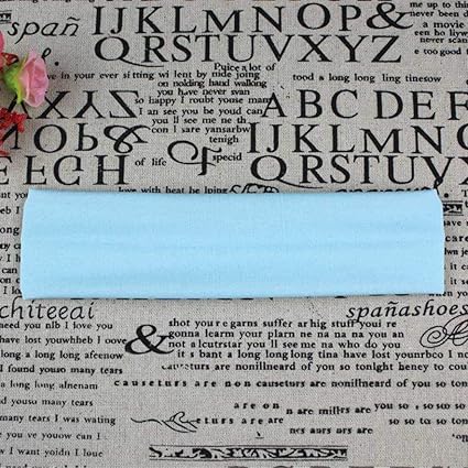 ellaroom Elaborate Available 4 Pcs Yoga Hair Bands Sport Elastic Headband Sports Yoga Accessory Dance Stretch Ribbon Hairband(None Blue)