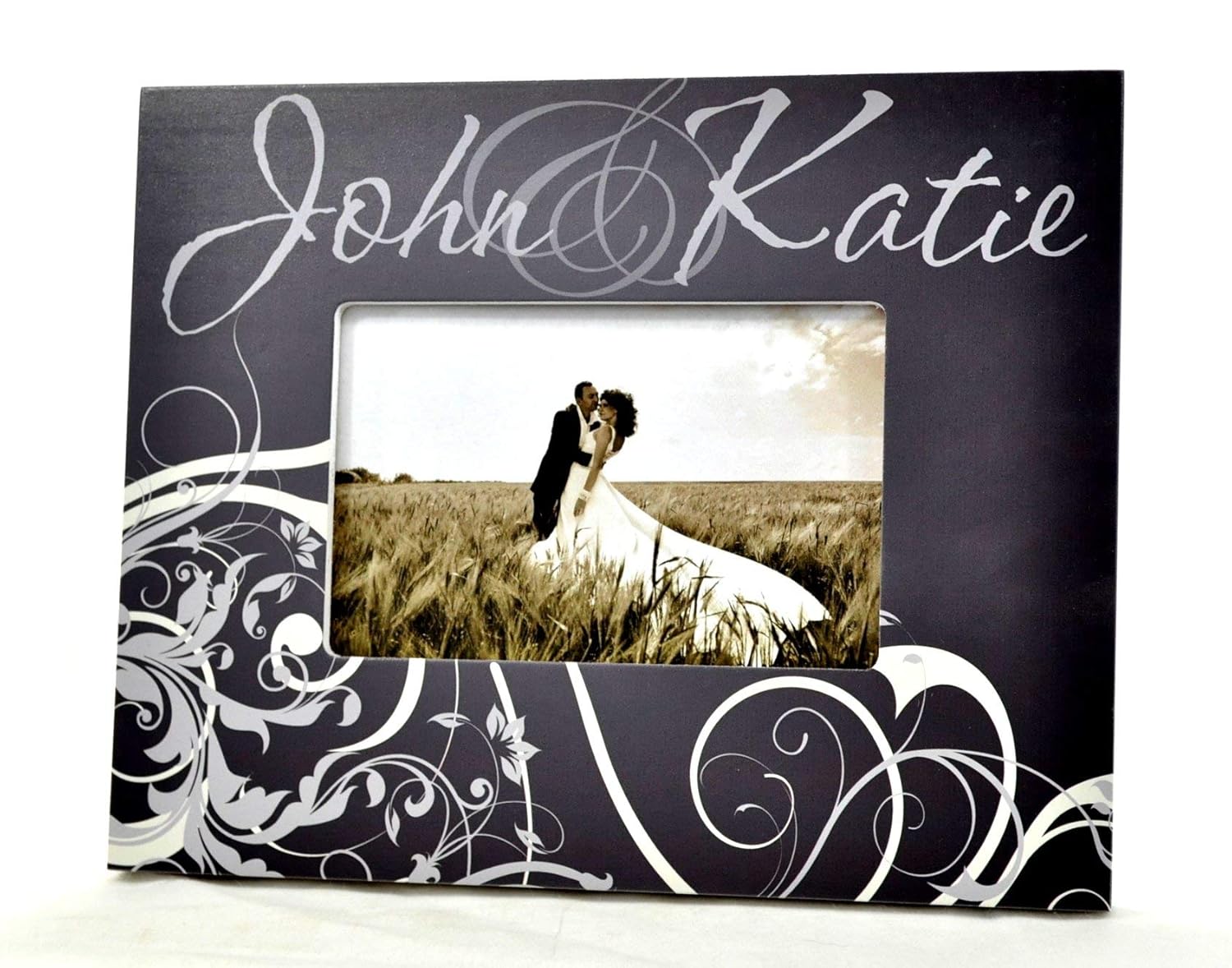 Personalized Wedding Picture Frame for 4" x 6" Photo 8" x