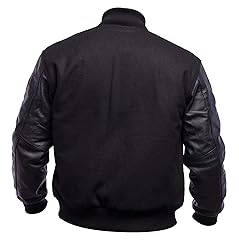 Mens Varsity Bomber Jacket - Black School Teen