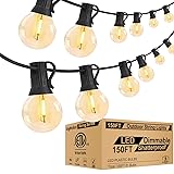 Lightdot 150FT Outdoor String Lights, LED Bistro