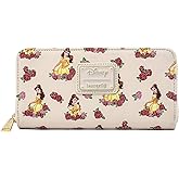 Loungefly Beauty and the Beast Belle AOP Rose Faux Leather Wallet