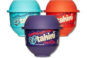EZTAHINI Savory Tahini 3-Pack by EZ Tahini, Fresh Tahini Dip or Spread in Easy-to-Mix Cup: Healthy & Tasty Dip for Veggies & Snacks; if you like hummus, you'll love EZ Tahini; Gluten Free, Vegan, 3-Pack