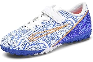 tevzolpa Soccer Cleats for Kids Turf Soccer Shoes Indoor Boys Girls Football Shoes Youth TF AG Artificial Ground Trainning Athletic Sneakers Outdoor