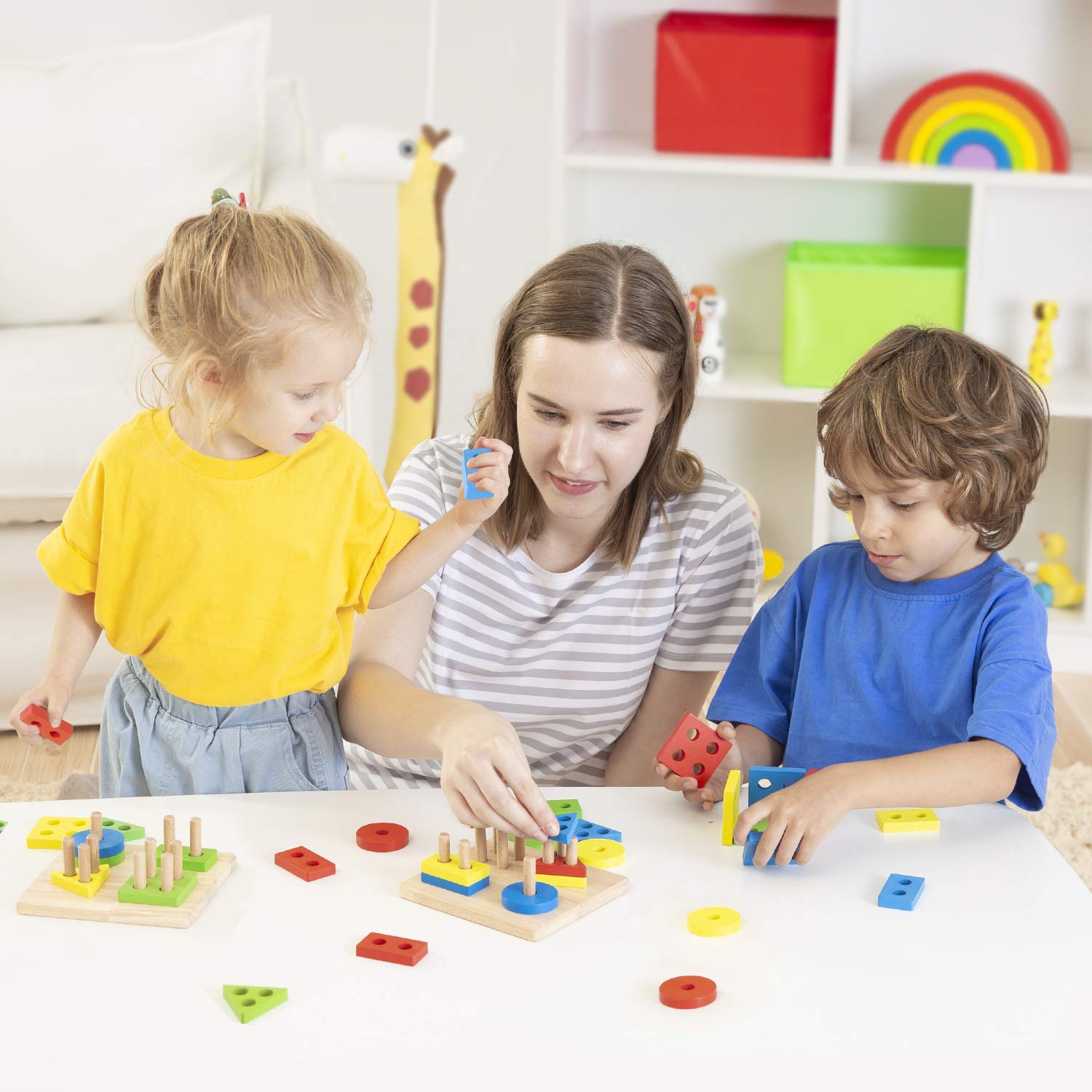 Mua Lewo Wooden Educational Toddler Toys for 3 4 5 Year Old Boys Girls ...